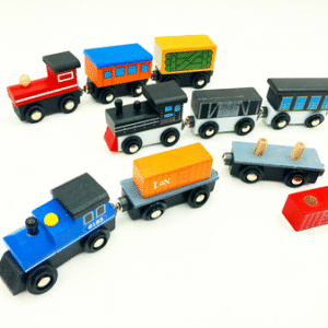 MT06668 TRENCITO IMANTADO MADERA LOCOMOTORA VAGONES DESMONTABLE