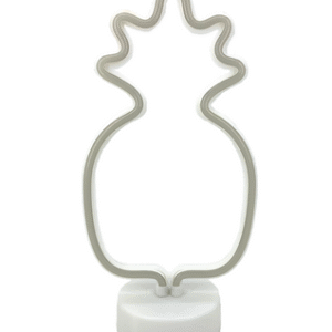 MT08569 LÁMPARA VELADOR DE NEÓN CON DISEÑO DE ANANÁ CON BASE C/USB/PILA