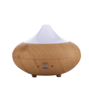 MT08698 AROMATIZADOR DE SIMIL MADERA CON LUZ LED MULTICOLOR (TAMAÑO CHICO 120ML)
