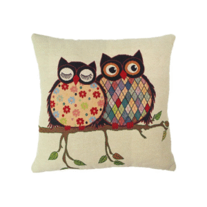 MT07174 FUNDA PARA ALMOHADA ALMOHADÓN CON DISEÑOS DE LECHUZAS -2