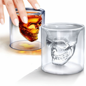 MT06233 SHOT VASO DE VIDRIO DISEÑO CALAVERA