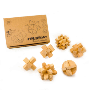 MT06525 RELATIVO JUEGO DE INGENIO DIDÁCTICO DE MADERA X6