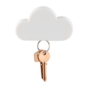 MT06882 PORTA LLAVES LLAVERO CON IMÁN PARA PARED DISEÑO NUBE