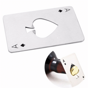 MT07338 DESTAPADOR METÁLICO CARTA DE POKER AS DE PICAS