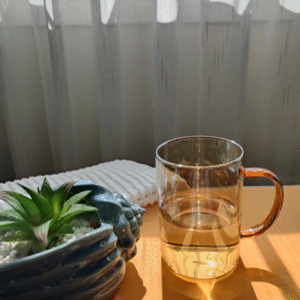 MT09042 TAZA VIDRIO AMBAR 300ML