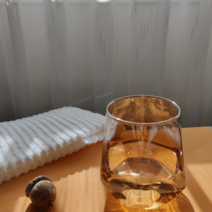 MT09045 VASO VIDRIO BOROSILICATADO AMBAR 318ML