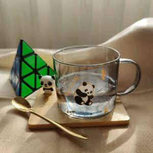 MT09131 SET TAZA VIDRIO PANDA CON CUCHARA