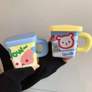 MT09331 TAZA CERAMICA CUADRADA ANIMALES