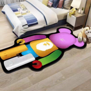 MT09504 ALFOMBRA PIE DE CAMA 50X120 FORMA OSO