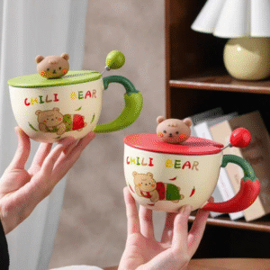 MT09981 TAZA CERAMICA OSO Y CHILI
