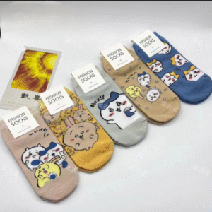 AA0047 MEDIAS SOQUETE ALGODON GATO Y CONEJITO CHIIKAWAX 10