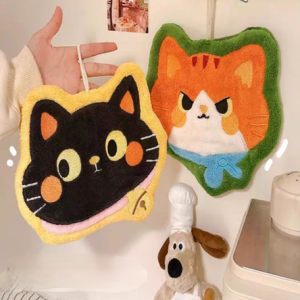 AA0148 TOALLA DE MANO CON FORMA GATO X 10