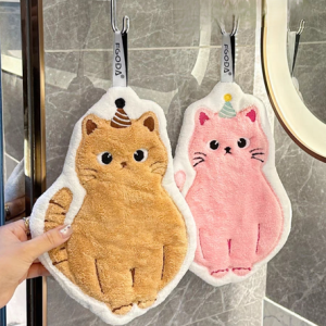 AA0150 TOALLA DE MANO CON FORMA GATO X 10