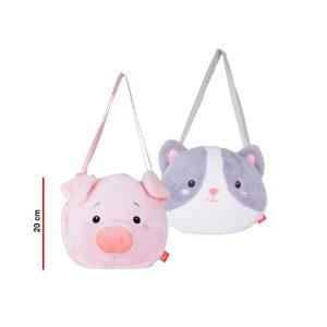 CARTERA GATO Y CHANCHO 20CM