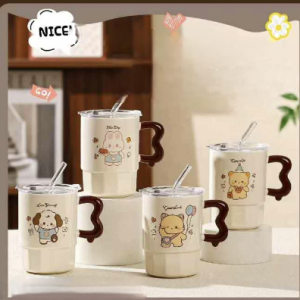 AA0288 VASO CERAMICA CON SORBETE DE VIDRIO