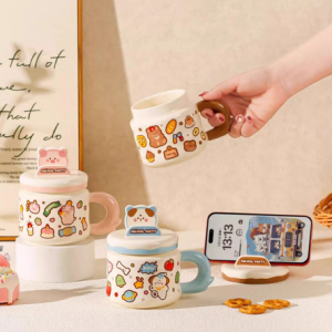 AA0191 TAZA CERAMICA CON PORTA CELULAR