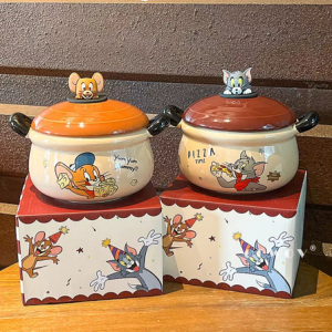 AA0471 BOWL CERAMICA CON TAPA GATO Y RATON