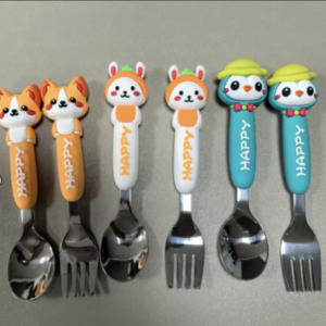 AA0371 CUCHARA Y TENEDOR ANIMAL CARTOON