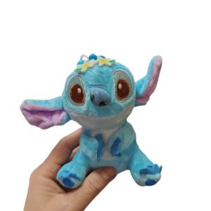 LLAVERO STICH CELESTE CON FLOR