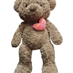 OSO CON CORAZON MARRON QUE SE TIRA 70 CM