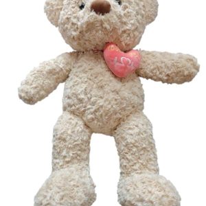 OSO CON CORAZON BEIGE QUE SE TIRA 70 CM