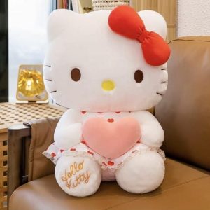 KITTY CON VESTIDO Y CORAZON 40CM