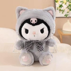 mochila kuromi gris 28cm