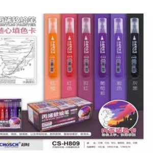 MARCADOR ACRILICO X6COLORES 5852(H809)