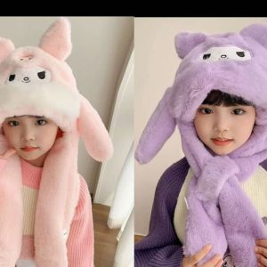 FINAL GORRO DE KUROMI QUE CUBRE LAS OREJAS SURTIDO