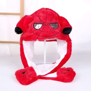 GORRO CON LUZ SPIDER MAN ROJO