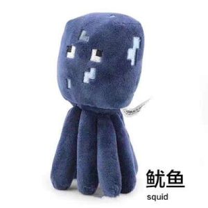 LLAVERO MINECRAF PULPO AZUL