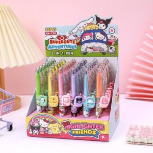 RESALTADOR DE SANRIO Y LAPICERA EN DOBLE PUNTA X1 XH-130