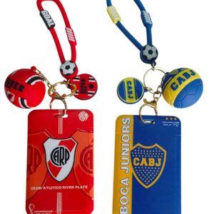 LLAVERO CON PORTA SUBE DE BOCA Y RIVER X1 X603-4