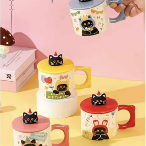 AA0521 TAZA CERAMICA GATO FELIZ CUMPLE