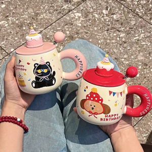 AA0570 TAZA CERAMICA FELIZ CUMPLE ANIMALES