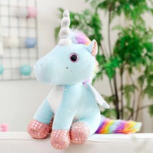 UNICORNIO CELETES CON ESTRELLAS 35CM