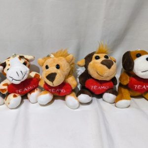 Llavero animales surtidos con corazón