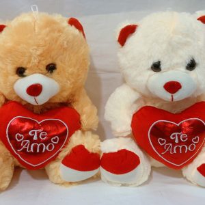 Oso con corazón rojo te amo 2 colores 30cm