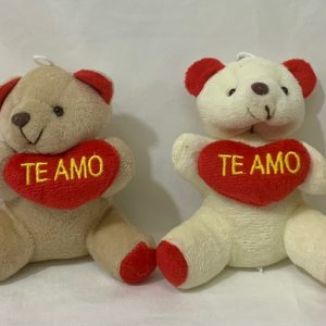 Llavero oso con corazón 4 colores
