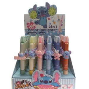 LAPICERA CON RESALTADOR 2 EN 1 STITCH 1124 (XH-1124)