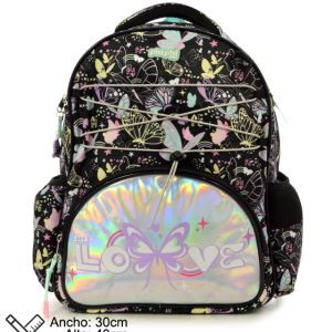 MOCHILA BLACK BUTTEFLY 16"