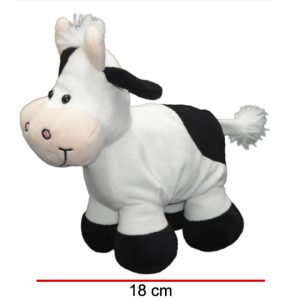VACA PARADA CON SONAJERO 18CM