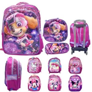SET MOCHILA NIÑA 3 CIERRES C-52