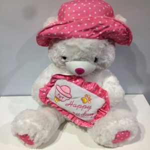 Oso con gorro y almohada 50cm