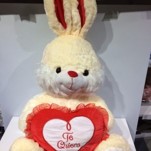 Conejo con corazón te amo te quiero 60cm