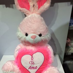 Conejo con corazón te amo te quiero 60cm