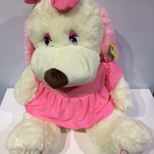 Perro con vestido y moño 3 colores
