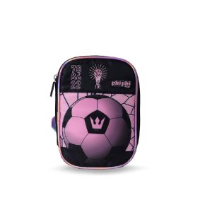 CARTUCHERA LIBRO 2 CIERRE FUTBOL ROSA