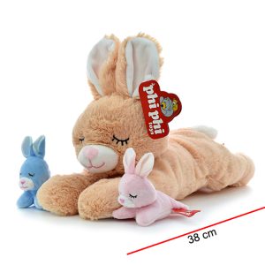 MAMA CONEJO CON 2 HIJOS 38CM