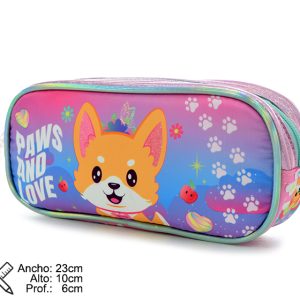 CARTUCHERA RECTANGULAR 1 CIERRE DOG